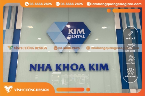 logo nha khoa chữ nổi