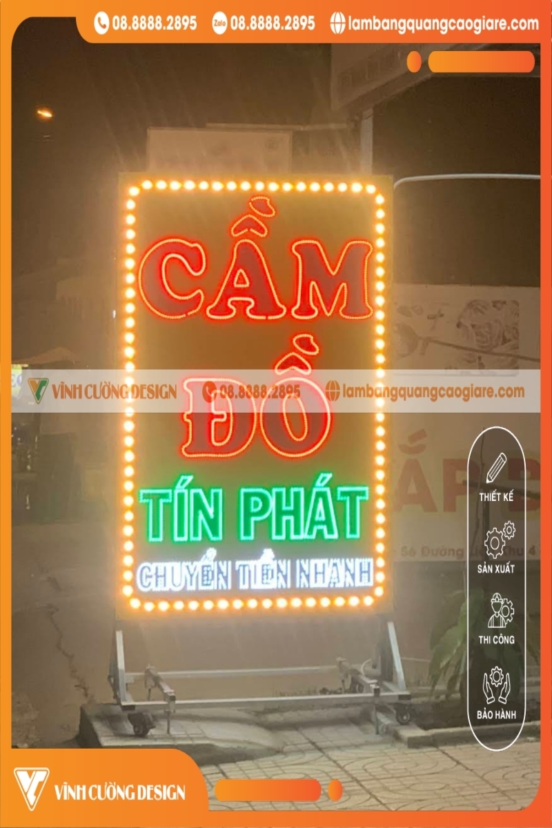 mẫu bảng hiệu cầm đồ đứng đẹp, nổi bật