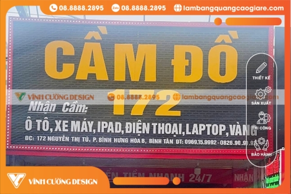 mẫu bảng hiệu cầm đồ thanh lam tôn đục lỗ siêu bền