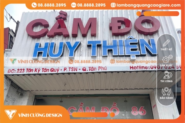 mẫu biển hiệu cầm đồ tôn sóng chất lượng