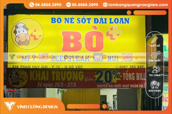 Làm bảng hiệu hộp đèn quận Gò Vấp GIÁ RẺ, CHẤT LƯỢNG 31 mẫu biển hiệu hộp đèn tại quận Gò Vấp