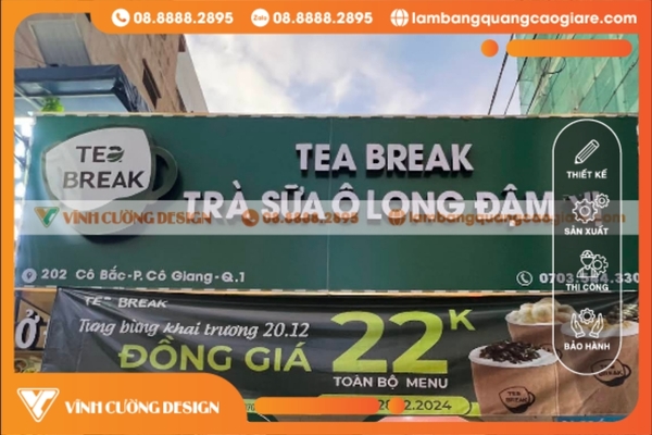 Bảng hiệu trà sữa đẹp, dễ thương, giá rẻ, uy tín tại TPHCM 24 Mẫu biển hiệu trà sữa giúp khách hàng nhận diện nhanh từ xa