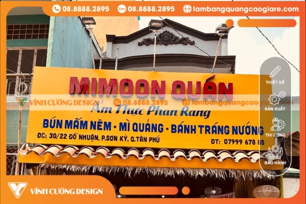 Mẫu làm bảng hiệu quán ăn vặt