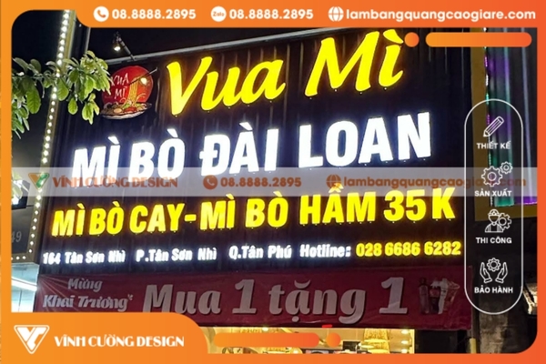 Mẫu làm bảng hiệu quán ăn