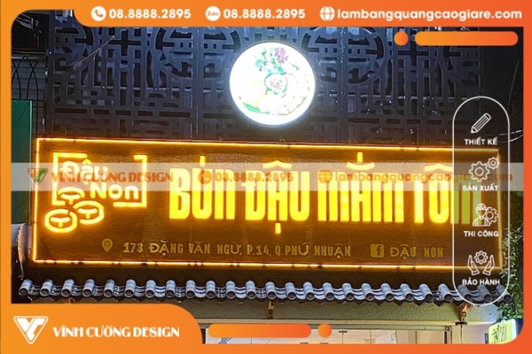 Mẫu làm bảng hiệu quảng cáo quán ăn 1