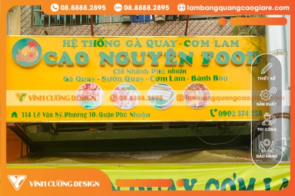 Mẫu làm bảng hiệu quảng cáo quán ăn 2