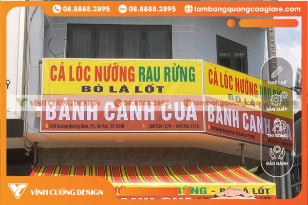 Mẫu làm bảng hiệu quảng cáo quán ăn 9