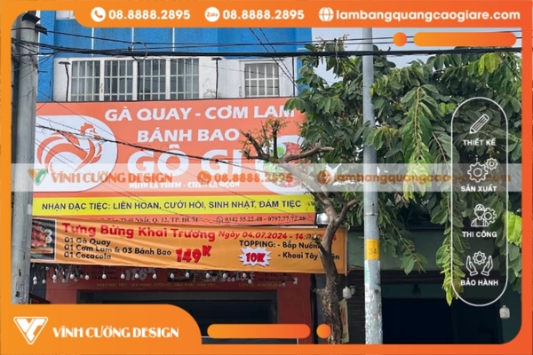 Quy trình thiết kế & làm bảng hiệu hộp đèn quận 12