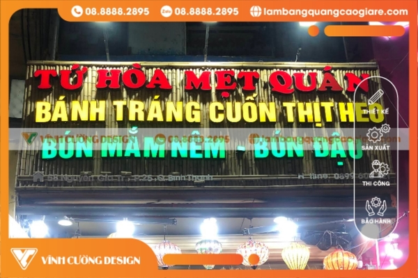 Làm bảng hiệu hộp đèn quận Bình Thạnh trọn gói, GIÁ RẺ 30 Quy trình thiết kế & làm bảng hiệu hộp đèn quận Bình Thạnh