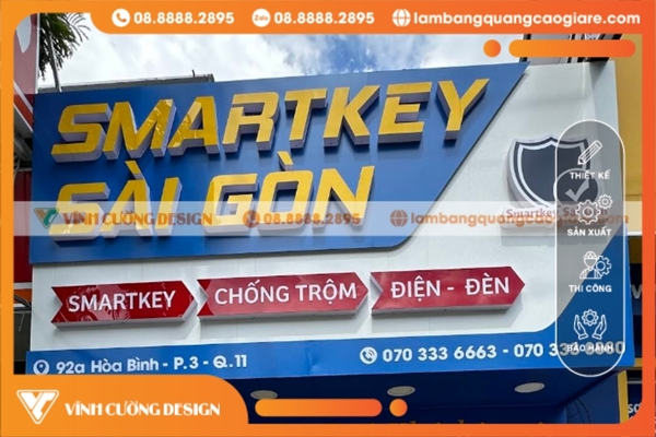 Quy trình thiết kế và thi công bảng hiệu tại quận 11