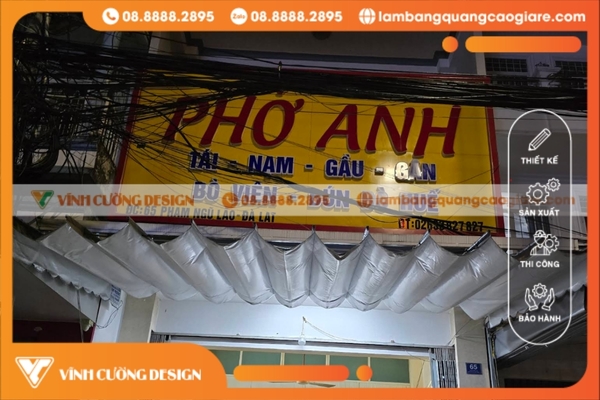 Thi công bảng hiệu hộp đèn tại Đà Lạt