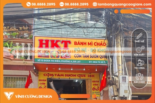 Thi công bảng hiệu tại Đà Lạt thể hiện sự chuyên nghiệp