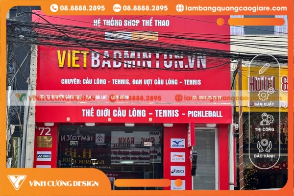 thiết kế bảng hiệu hộp đèn Đà Lạt