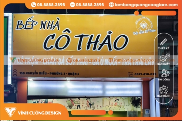 thiết kế bảng hiệu quán ăn vặt
