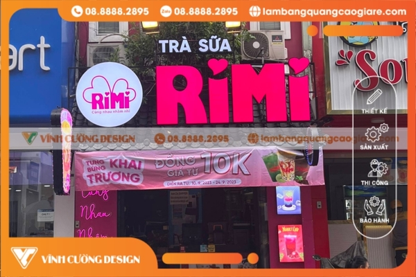 Bảng hiệu trà sữa đẹp, dễ thương, giá rẻ, uy tín tại TPHCM 34 Thiết kế bảng hiệu trà sữa siêu dễ thương cho học sinh, sinh viên