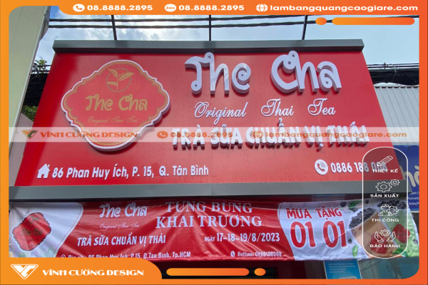Bảng hiệu trà sữa đẹp, dễ thương, giá rẻ, uy tín tại TPHCM 16 Thiết kế biển hiệu trà sữa đơn giản