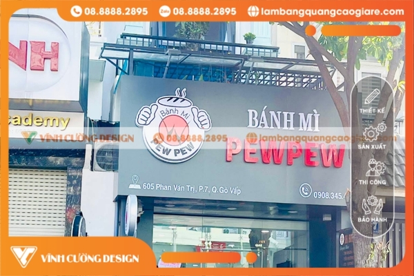 Làm bảng hiệu hộp đèn quận Gò Vấp GIÁ RẺ, CHẤT LƯỢNG 1 Vĩnh Cường Design là đơn vị thi công bảng hiệu hàng đầu tại Gò Vấp