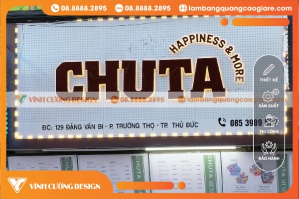 Vĩnh Cường Design đơn vị thiết kế & làm bảng hiệu Thủ Đức với chi phí hợp lý