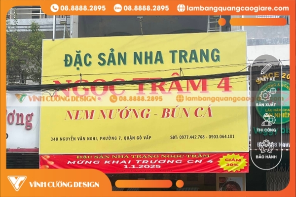 Vĩnh Cường Design nhận làm bảng hiệu quán ăn quảng cáo giá rẻ