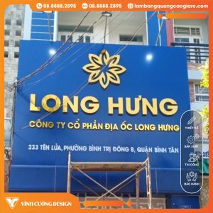 Bảng hiệu công ty đẹp là bước đầu xây dựng hình ảnh chuyên nghiệp.