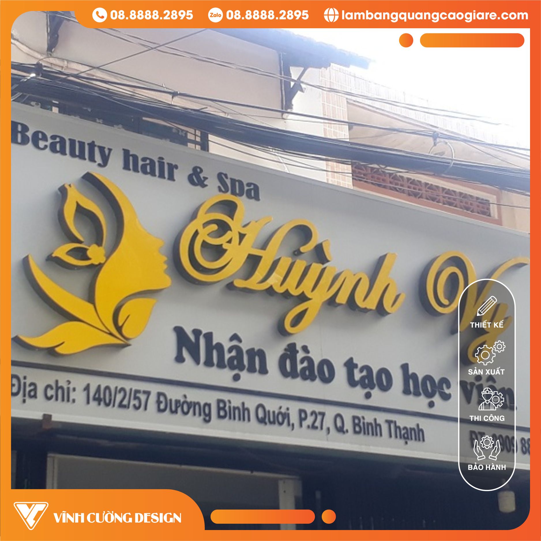 90+ mẫu bảng hiệu Spa đẹp, giá cả phải chăng tại TPHCM 3 Chữ nổi mica tạo điểm nhấn sang trọng cho bảng hiệu spa đẹp