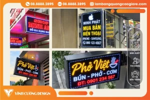 Làm hộp đèn LED giá rẻ trọn gói giá rẻ tại khu vực TP HCM